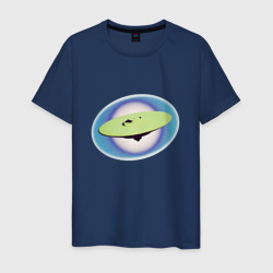 Мужская футболка хлопок НЛО в космосе