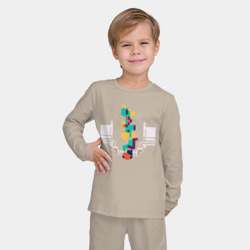 Детская пижама с лонгсливом хлопок Тетрис игра - фото 2