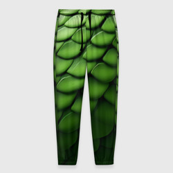 Мужские брюки 3D Зеленая чешуя змеи