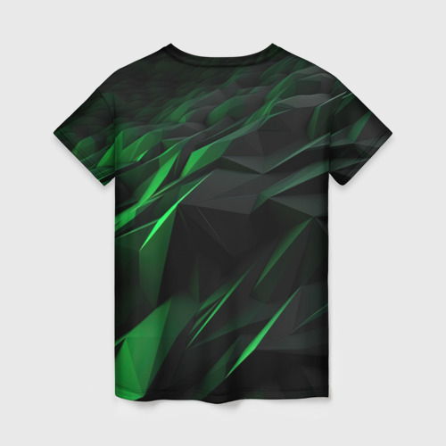 Женская футболка 3D с принтом Вихрь абстрактных линий, вид сзади #1