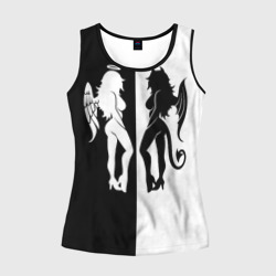 Женская майка 3D Ангел и Демон - секси добро и зло