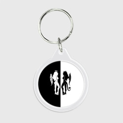 Брелок круглый Ангел и Демон - секси добро и зло