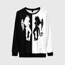 Женский свитшот 3D Ангел и Демон - секси добро и зло