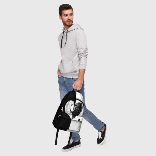 Рюкзак 3D с принтом Черно-белая любовь - картинка 6 Рюкзак 3D Черно-белая любовь - фото 6