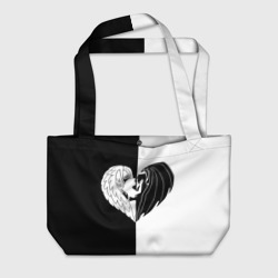 Пляжная сумка 3D Черно-белая любовь