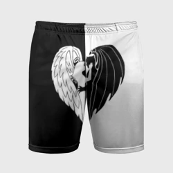 Мужские шорты спортивные Черно-белая любовь