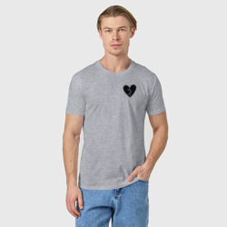 Мужская футболка хлопок Разбитое сердце в груди - фото 2