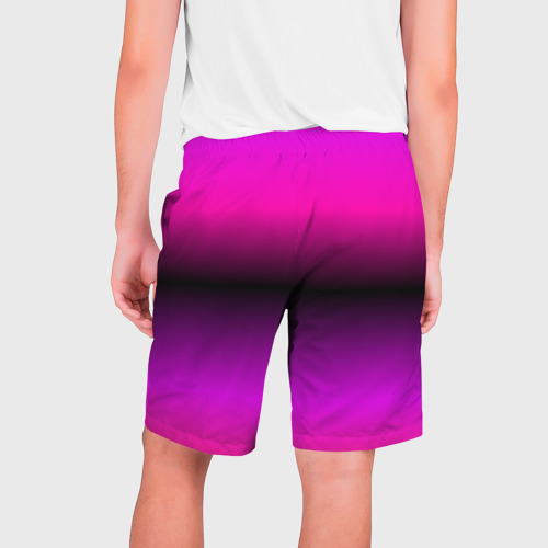 Мужские шорты 3D Тату Лил Пипа на фиолетовом, цвет 3D печать - фото 2