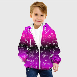 Детская куртка 3D Тату Лил Пипа на фиолетовом - фото 2