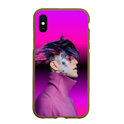 Чехол для iPhone XS Max матовый Lil Peep фиолетовый лук