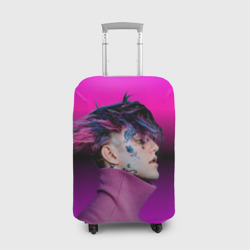 Чехол для чемодана 3D Lil Peep фиолетовый лук