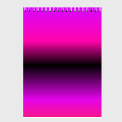 Скетчбук с принтом Lil Peep фиолетовый лук для любого человека, вид сзади №1. Цвет основы: белый