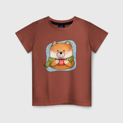 Детская футболка хлопок Лис и кофе