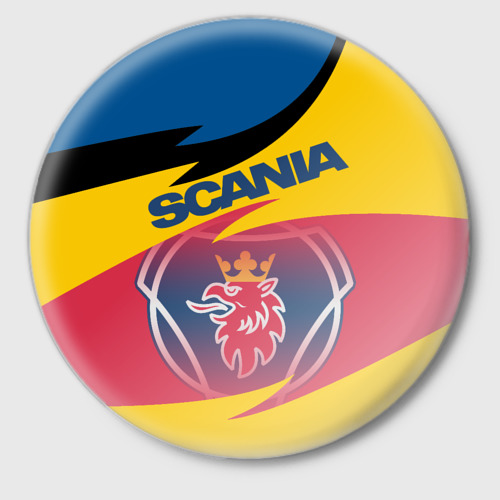 Значок Scania logo, цвет белый