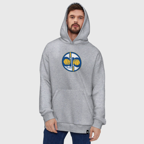 Худи SuperOversize хлопок Warriors hoop kid, цвет меланж - фото 5