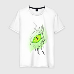Мужская футболка хлопок Зелёный глаз дракона