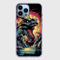 Мифический зверь на темном фоне – Чехол для iPhone 14 Pro Max с принтом купить