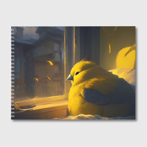 Альбом для рисования Дождь и жёлтая птица
