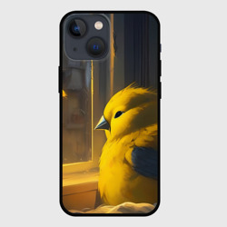 Чехол для iPhone 13 mini Дождь и жёлтая птица