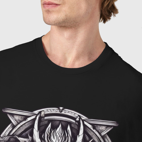 Мужская футболка хлопок Геральдический дракон, цвет черный - фото 6