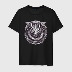 Мужская футболка хлопок Геральдический дракон