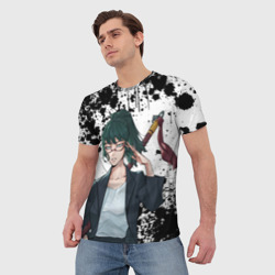 Мужская футболка 3D Маки зенин из магической битвы - брызги - фото 2