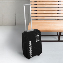 Чехол для чемодана 3D Paramore glitch на темном фоне вертикально - фото 2