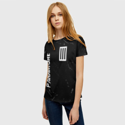 Женская футболка 3D Paramore glitch на темном фоне вертикально - фото 2