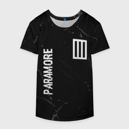 Накидка на куртку 3D Paramore glitch на темном фоне вертикально, цвет 3D печать - фото 4