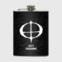 Фляга Ozzy Osbourne glitch на темном фоне