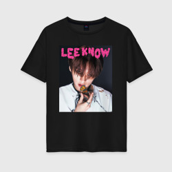 Lee Know Rock Star Stray Kids – Женская футболка хлопок Oversize с принтом купить со скидкой в -16%