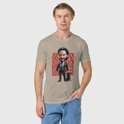 Мужская футболка хлопок John Wick Chibi with dog - фото 2