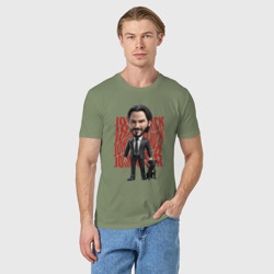 Мужская футболка хлопок John Wick Chibi with dog - фото 2