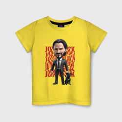 Детская футболка хлопок John Wick Chibi with dog