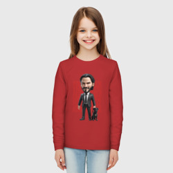 Детский лонгслив хлопок John Wick Chibi with dog - фото 2