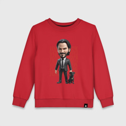 Детский свитшот хлопок John Wick Chibi with dog