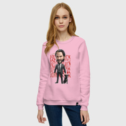 Женский свитшот хлопок John Wick Chibi with dog - фото 2