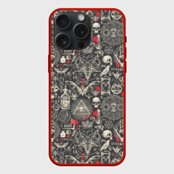 Чехол силиконовый для Apple iPhone 15 Pro Мax матовый Колдовство и чёрная магия