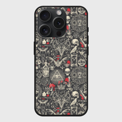 Чехол силиконовый для Apple iPhone 15 Pro матовый Колдовство и чёрная магия