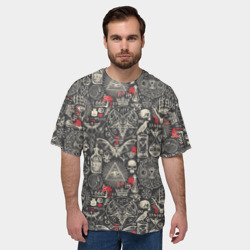 Мужская футболка oversize 3D Колдовство и чёрная магия - фото 2