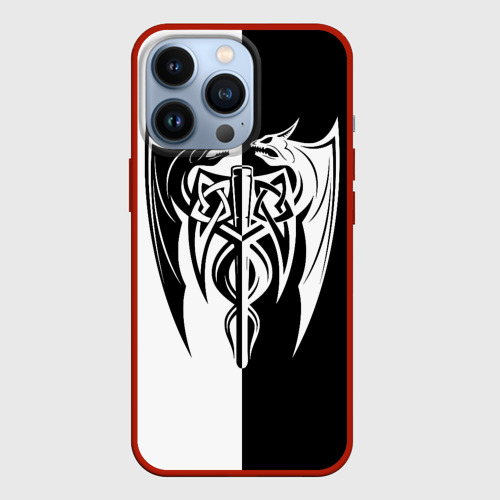Чехол для iPhone 13 Pro с принтом Демоны - кельтика, вид спереди #2