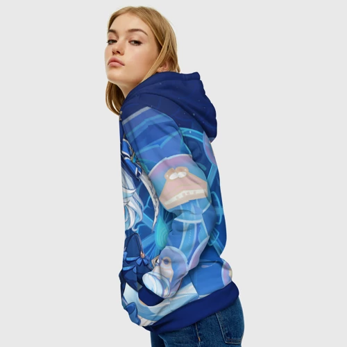 Женская толстовка 3D с принтом Furina Genshin Impact, вид сбоку #3