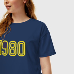 Женская футболка хлопок Oversize 1980 - фото 2