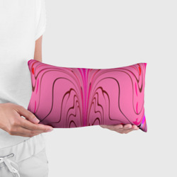 Подушка 3D антистресс Плавные линии на розовом фоне - фото 2