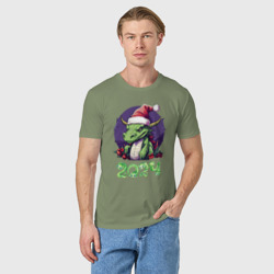 Мужская футболка хлопок Символ года 2024  дракон - фото 2