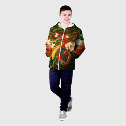 Мужская куртка 3D Древесный зеленый дракон - фото 2
