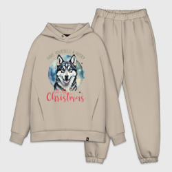 Мужской костюм oversize хлопок Christmas husky