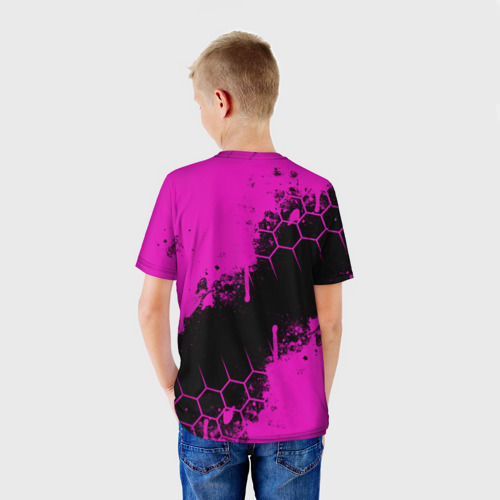 Детская футболка 3D с принтом Killer queen JoJo, вид сзади #2