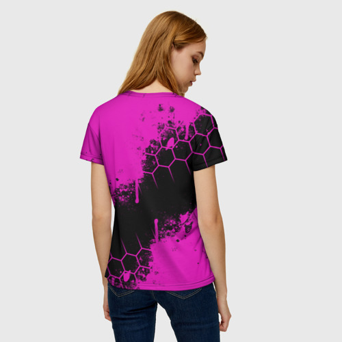 Женская футболка 3D с принтом Killer queen JoJo, вид сзади #2