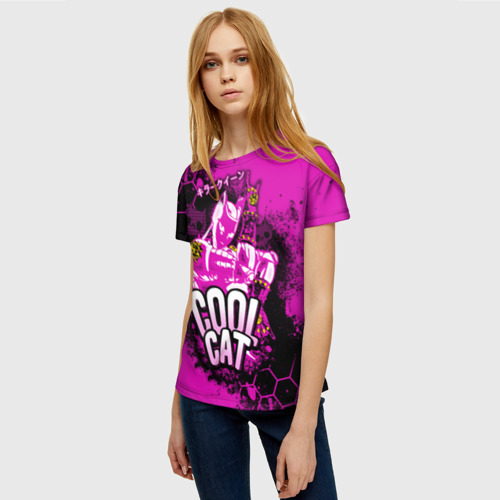 Женская футболка 3D с принтом Killer queen JoJo, фото на моделе #1